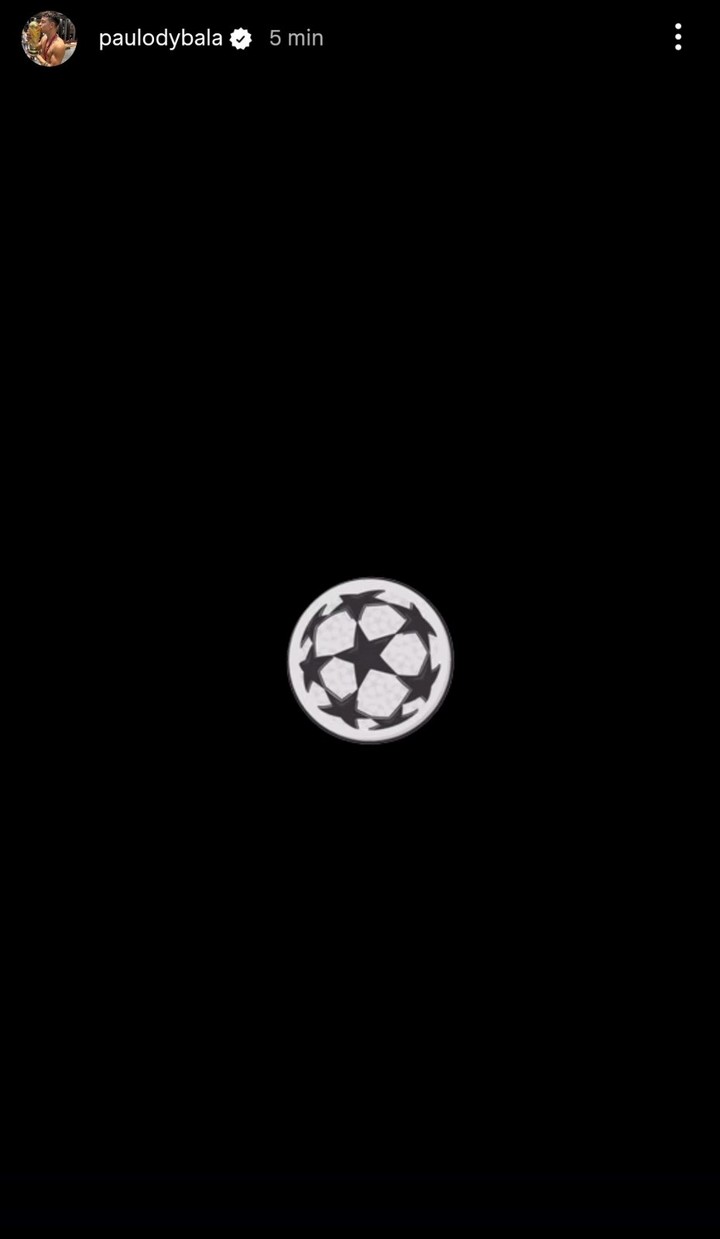El posteo de Dybala con la pelota de la Champions.