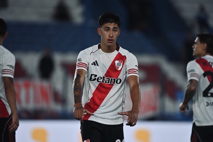 Facundo González, en su debut en River (IG Facundo González).