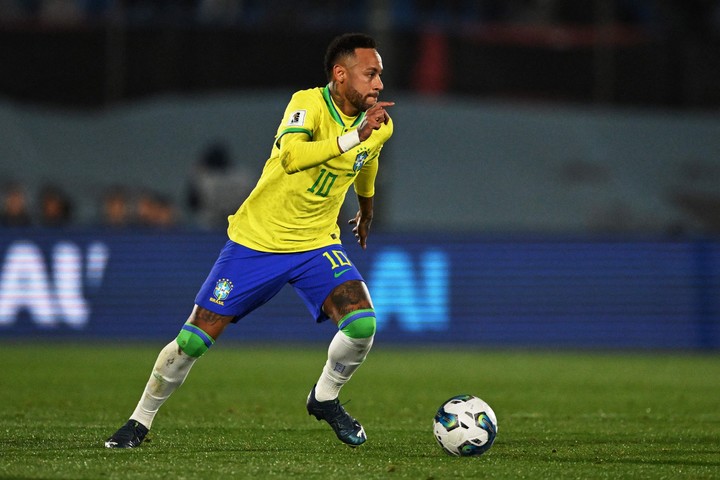 Ney y su última aparición en Brasil en 2023 (AFP). 