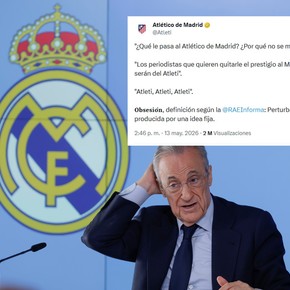 El picante tuit del Atlético de Madrid contra Florentino Pérez: "Obsesión"