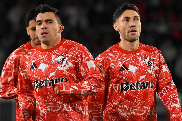 Acuña y Montiel, dos campeones del mundo fundamentales para el River de Coudet (Prensa River).