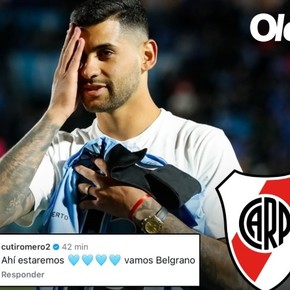 El anuncio del Cuti Romero para la final Belgrano - River