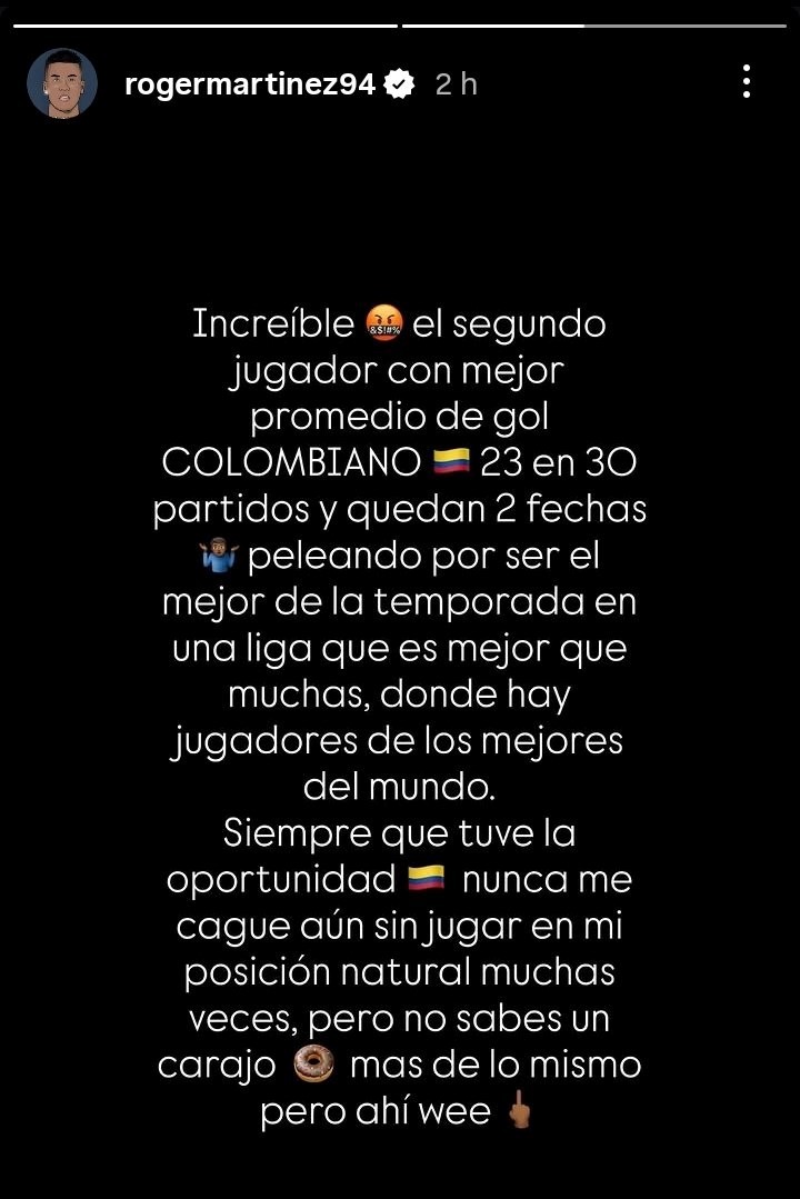 El descargo de Roger Martínez por quedar afuera de la prelista de Colombia.