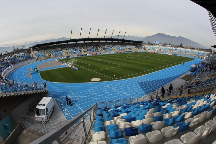 El estadio Teniente de Rancagua de O'Higgins, rival de Boca en los 16avos. de final de la Copa Sudamericana.