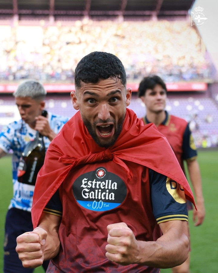 Festejos del Deportivo La Coruña por su regreso a Primera División.