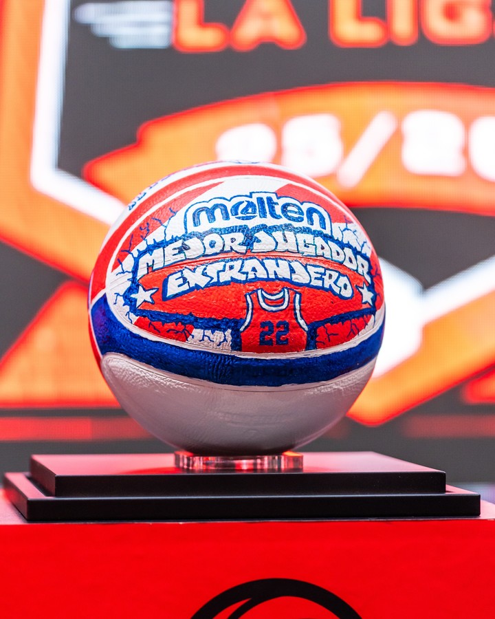 El homenaje de la LNB hacia Ty Sabin, el Mejor Extranjero de la temporada. (Prensa LNB)