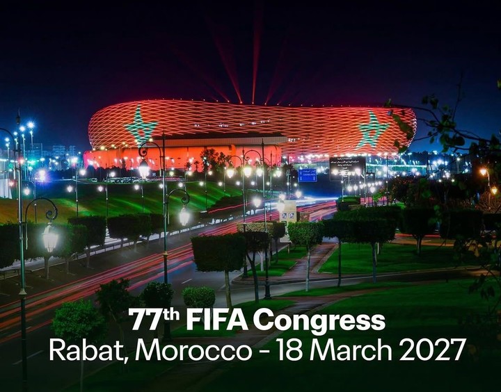 El 77° Congreso de FIFA será en Rabat, Marruecos.