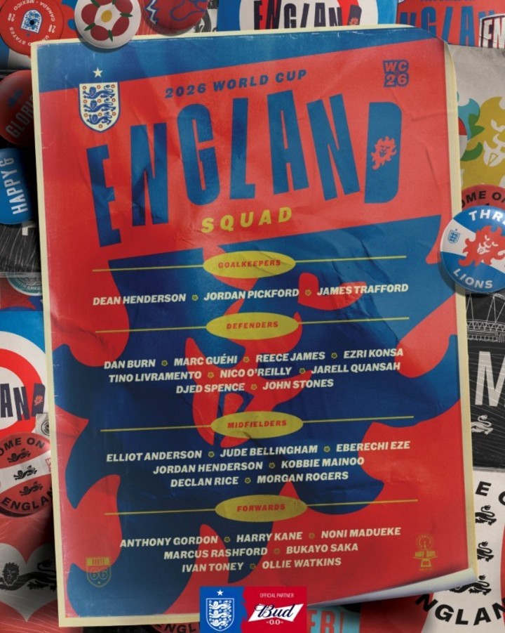 Los 26 de Inglaterra que irán en busca de la segunda estrella.