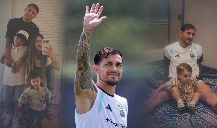 Paredes y las fotos tiernas del family Day (Fotos: EFE/Instagram).