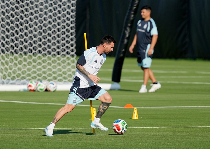 El capitán de la Selección tuvo su primera práctica (Reuters). 