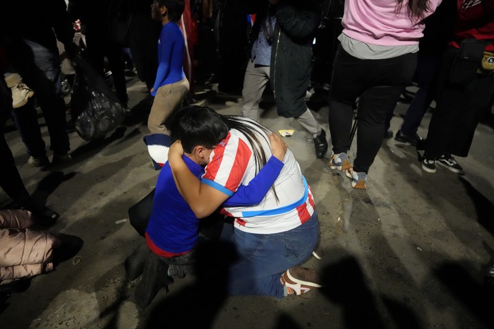 El festejo de los hinchas en Asunción.