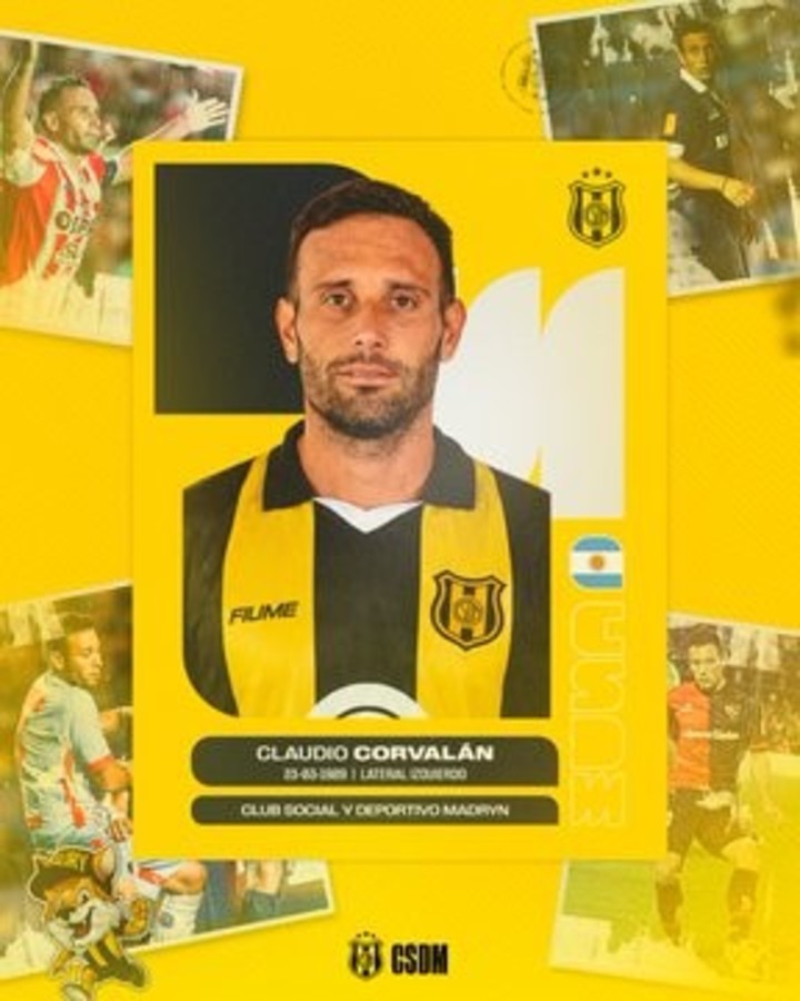 La presentación de Corvalán en Deportivo Madryn. @ClubMadryn