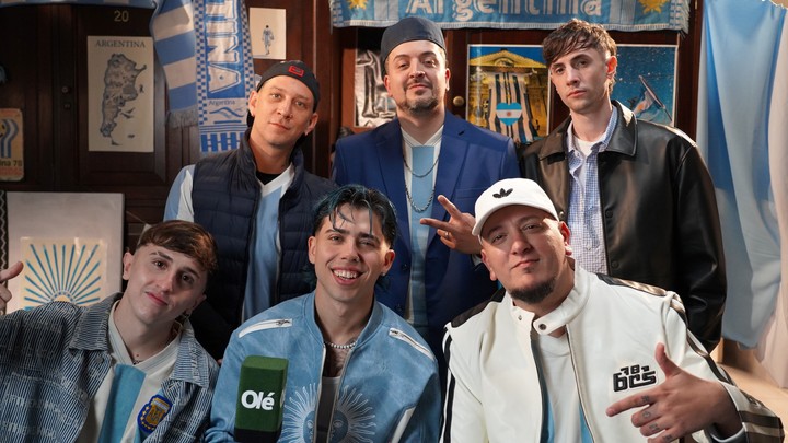 Luck Ra, Un Poco De Ruido, Juan Portella y Ramky en la grabación del videoclip "El Último Baile".