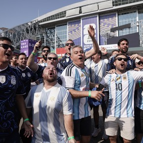 Argentina copa Dallas: el calor y color de sus hinchas
