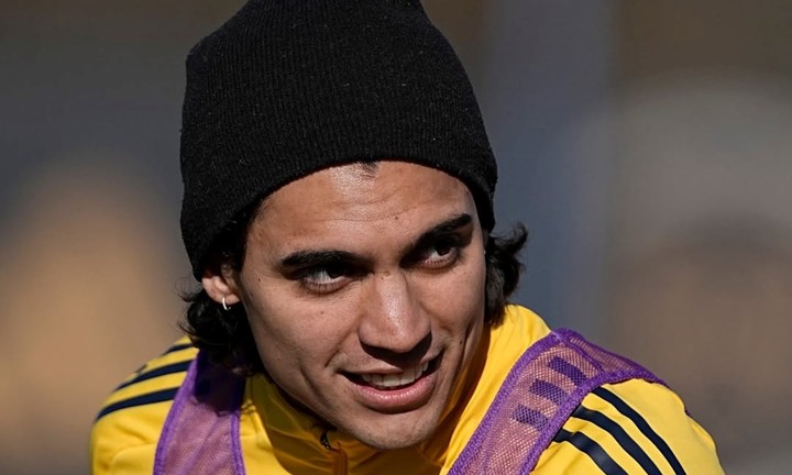 Zeballos en el entrenamiento de Boca. Foto Prensa boca