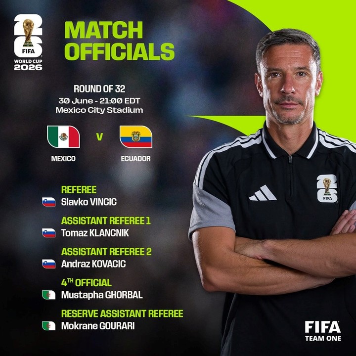 La designación arbitral para México - Ecuador.