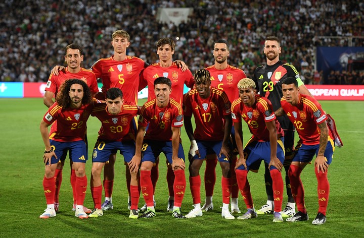 La España de De la Fuente, favorito de muchos en este Mundial. (EFE/EPA/VASSIL DONEV)