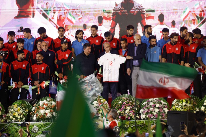 El plantel de Irán en la previa al Mundial (Reuters).
