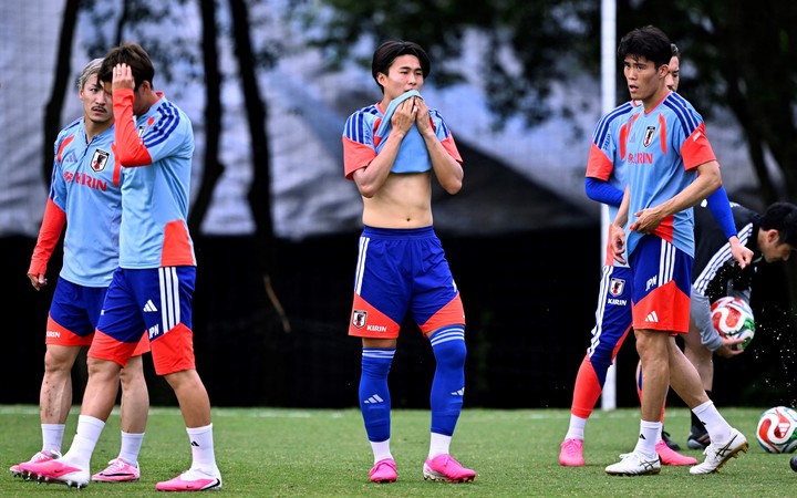 Japón durante el entrenamiento. (REUTER)