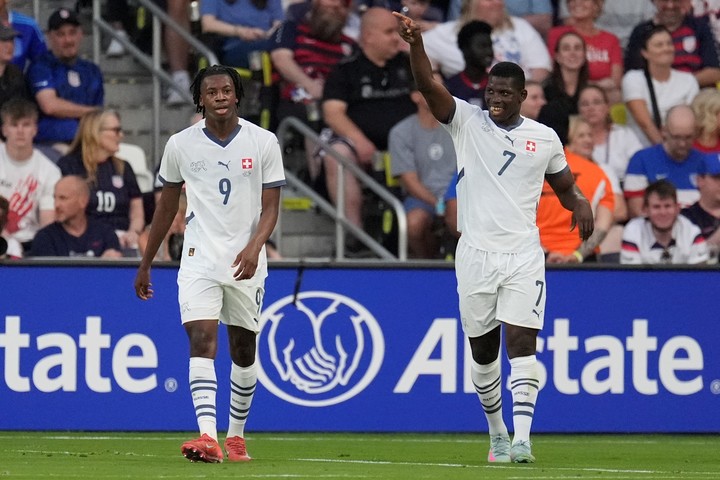 Breel Embolo en un amistoso ante Estados Unidos. (AP Photo/George Walker IV)