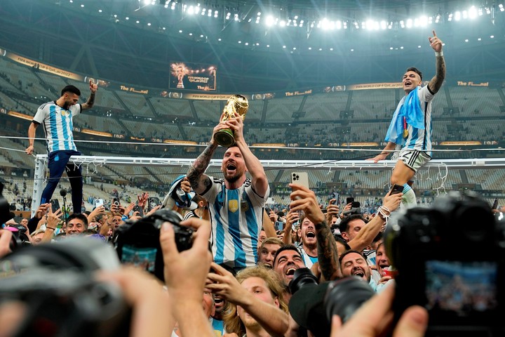 Messi en Lusail (AP).