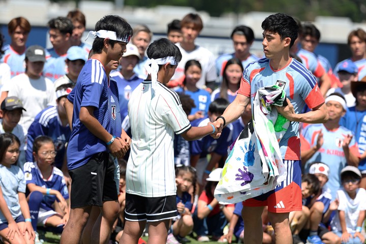 El entrenamiento de Japón en Nashville.
