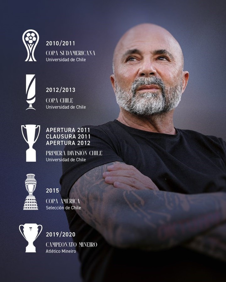 Los títulos de Sampaoli (Talleres).