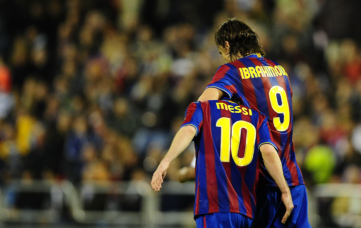 Leo y Zlatan en el Barcelona (AP Photo).