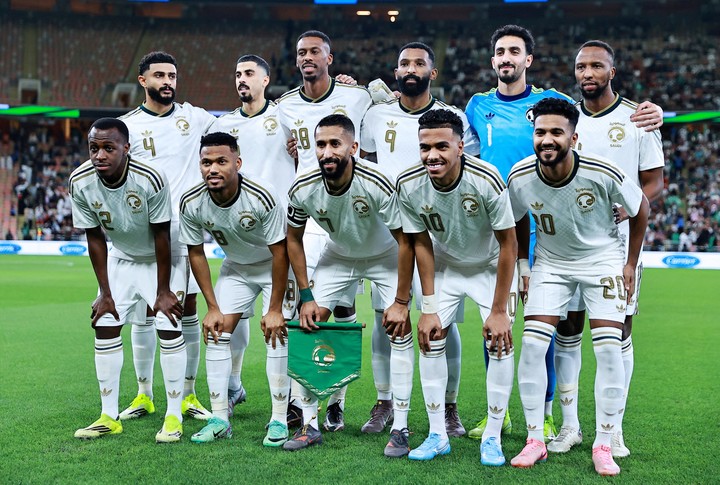Los jugadores de Arabia Saudita. (REUTERS)
