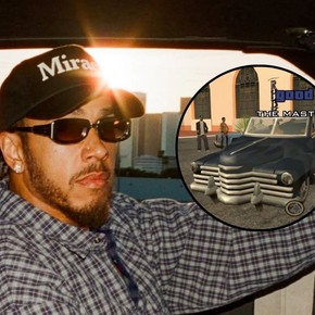 Lewis Hamilton en modo GTA: manejó un lowrider en Los Ángeles