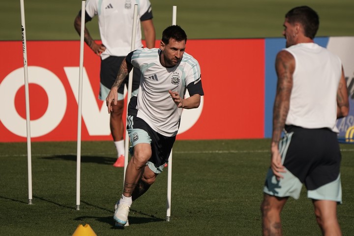 El entrenamiento de la Selección Argentina (Foto Juano Tesone).