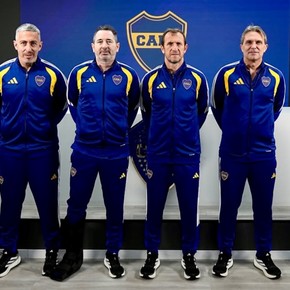 Foto oficial: quién es quién en el nuevo cuerpo técnico de Arruabarrena en Boca