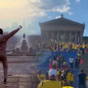 El banderazo de la Selección de Ecuador en el icónico lugar ¡en el que brilló Rocky Balboa!