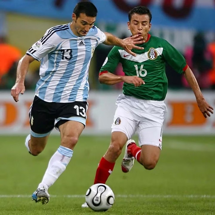 El último partido de Scaloni frente a México en el Mundial 2006.