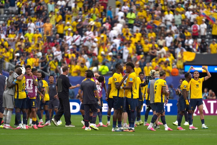 El festejo de Ecuador con Alemania. 