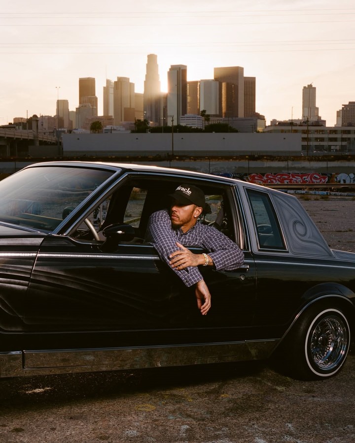 El auto que manejó Hamilton en Los Ángeles. (@lewishamilton)