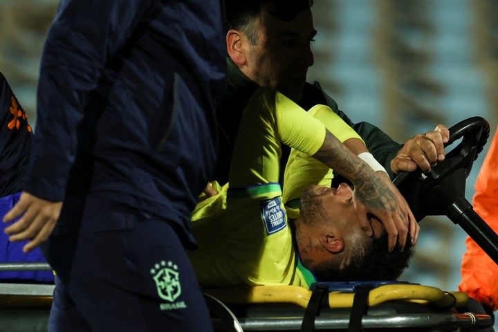 2023. Neymar tras su lesión. (AFP)