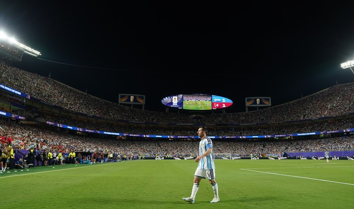 Messi en el estadio Arrowhead de Kansas
Foto Juano Tesone/ Enviado especial - 