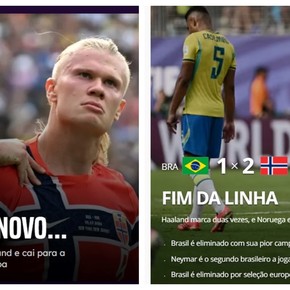 La reacción de la prensa de Brasil tras la eliminación: de "cometa Haaland" a "trágico final"