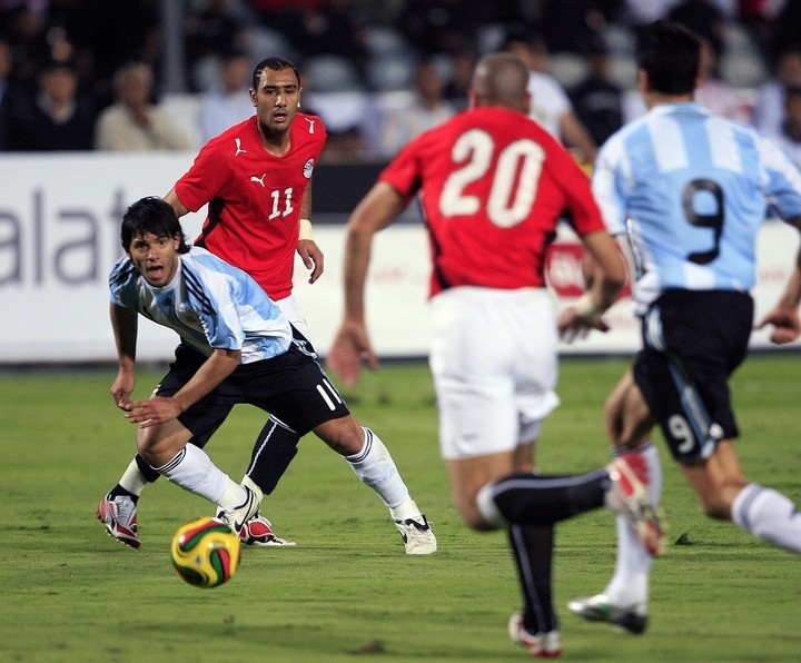 El partido entre Argentina y Egipto, en 2008.