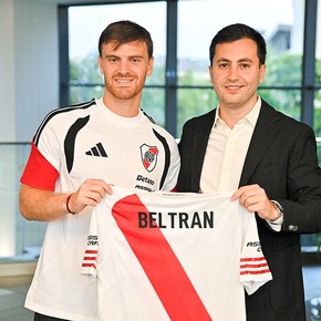 La especial bienvenida de River a Beltrán y sus primeras palabras desde su vuelta "a casa"