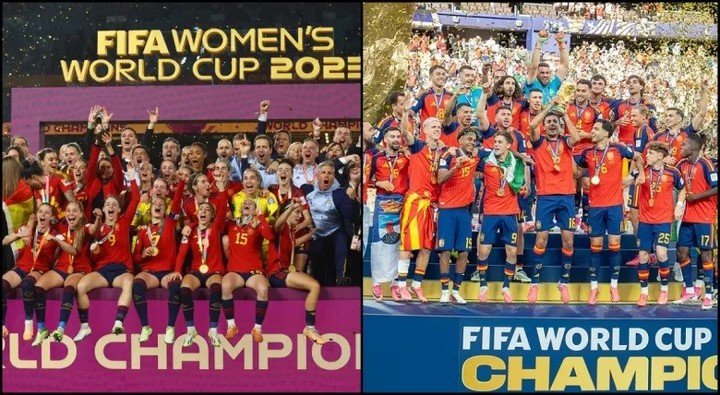 España, campeón del Mundial masculino y del femenino.