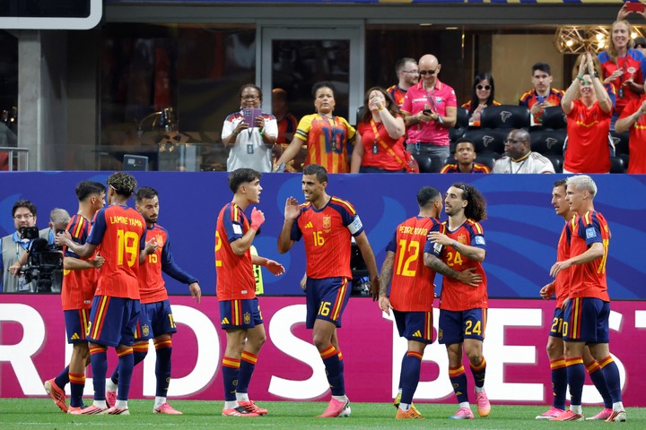 La Roja en la victoria 4-1 ante Arabia Saudita (EFE)