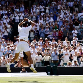 Le ganó a un Top 10 en Wimbledon y festejó como Cristiano Ronaldo