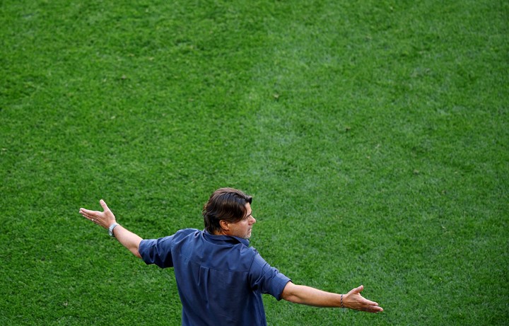Pochettino, caliente tras la eliminación de Estados Unidos y las críticas por el caso Balogun. REUTERS/Agustin Marcarian     