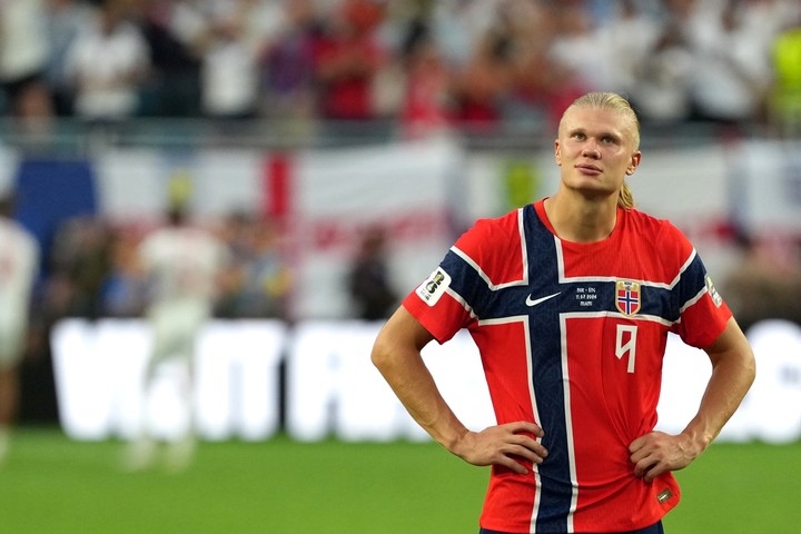 Haaland tras la eliminación de Noruega. (EFE)