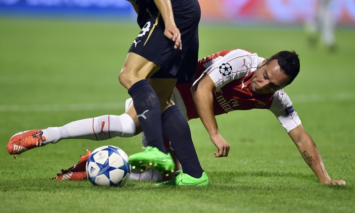 Santi Cazorla en el Arsenal. Foto: AFP.