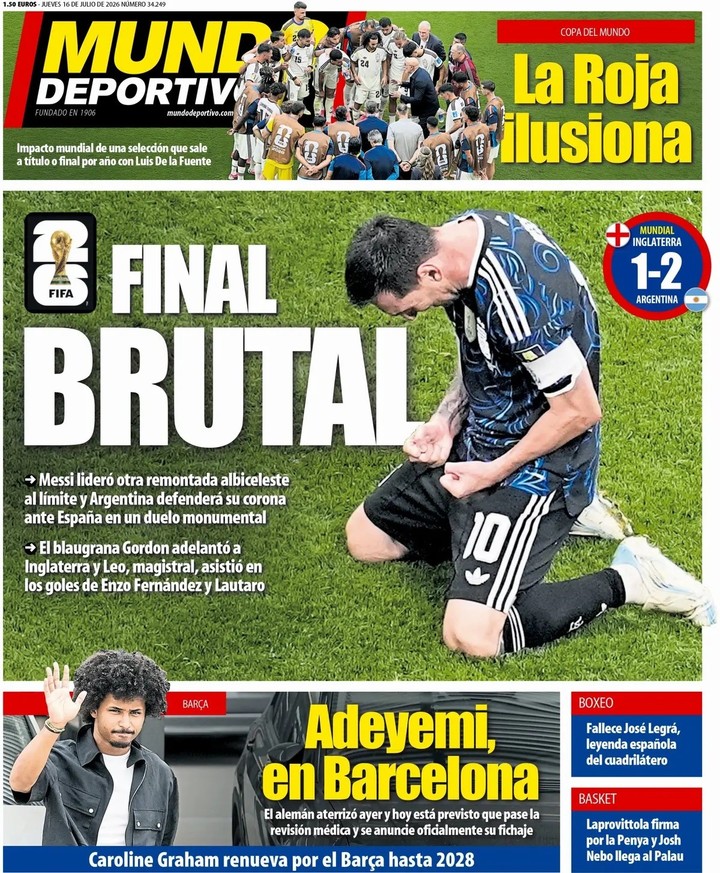 La tapa de Mundo Deportivo.