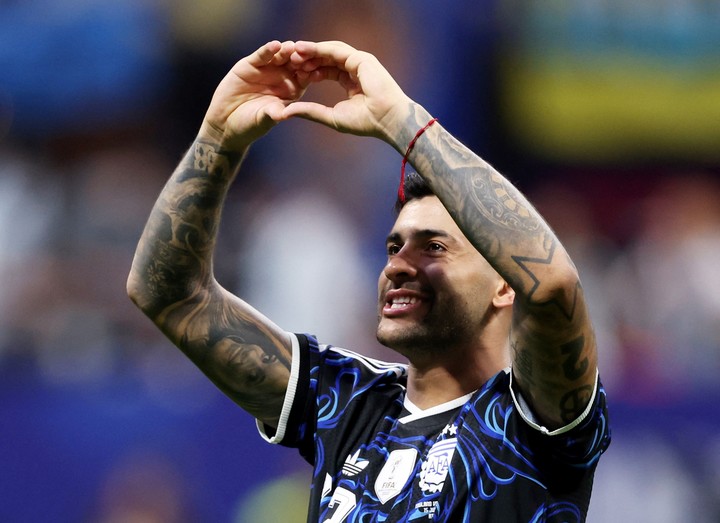 El Cuti Romero en la Selección. 