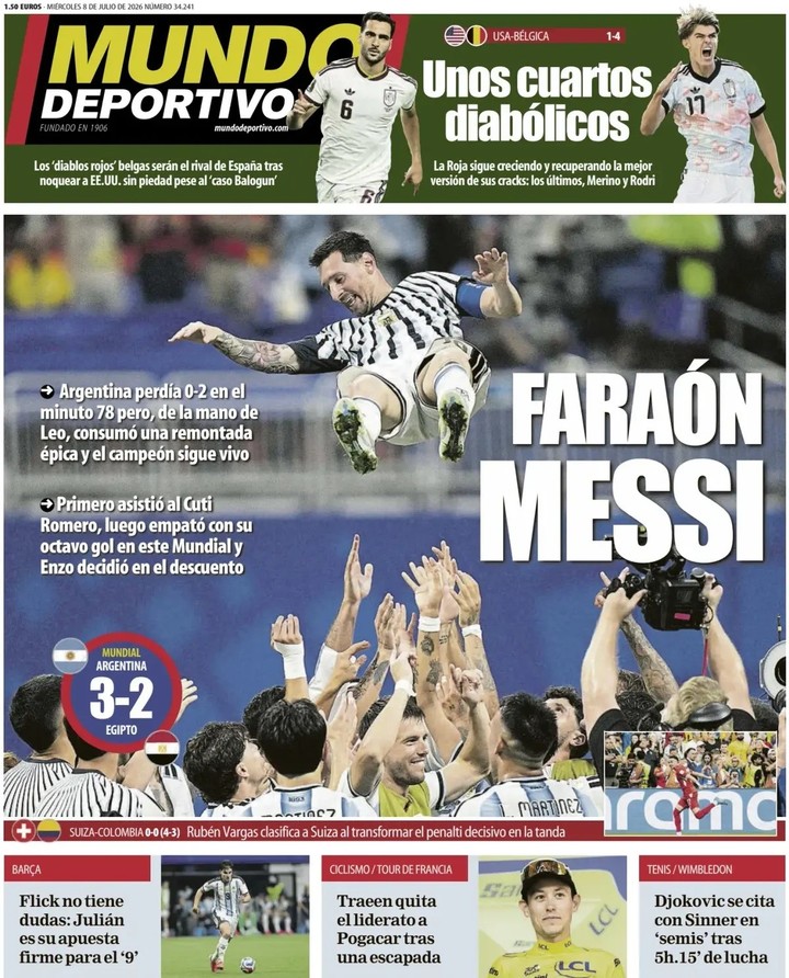 Mundo Deportivo: Faraón Messi.